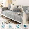 Nordic Solid Color Sofa Cover for Living Room Non-Slip Thicken Plush Sofa Towel Mat L Shape Couch Slipcover Protector Home Decor