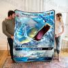 1PC Pokémon Charizard Cards Pattern Blanket Warm Soft Fluffy Kids Adult Sofa Bed Throw Blanket Suitable Travel Camping for Gifts
