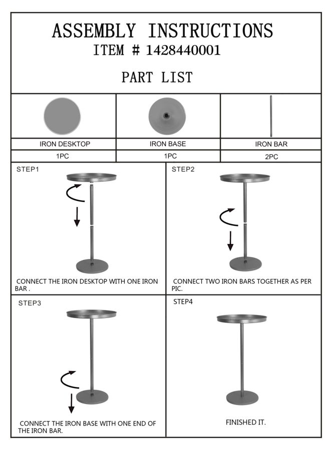 Table Doha Cm Ø 51X100