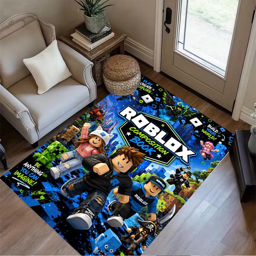 Roblox Adventure World Floor Mat Suitable for Foyer Hallway Decorate room Game Room Antislip Carpet Office home decor