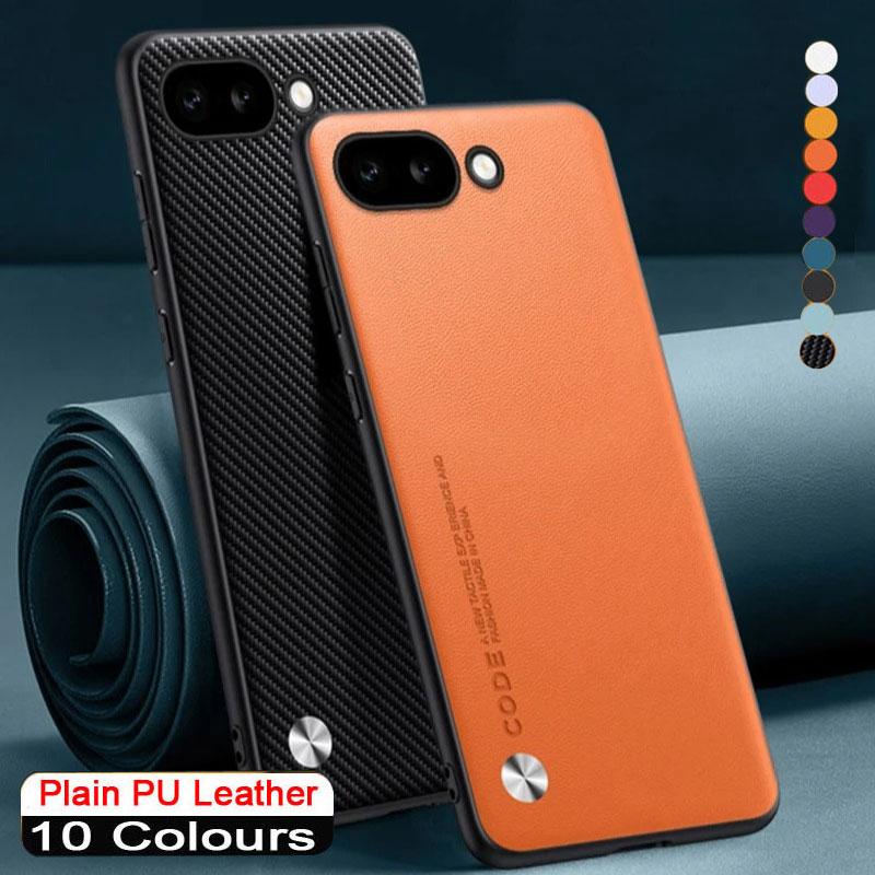 Case For Google Pixle 9A Case Carbon Fiber PU Leather Cover For Google Pixel 9 Pro XL 8Pro 8A 7 6 Pro 7A Matte Shockproof Cases