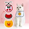 Cat Bib Adjustable Fruit Pattern Adorable Appearance Show Unique Charm Polyester Dog Bandana