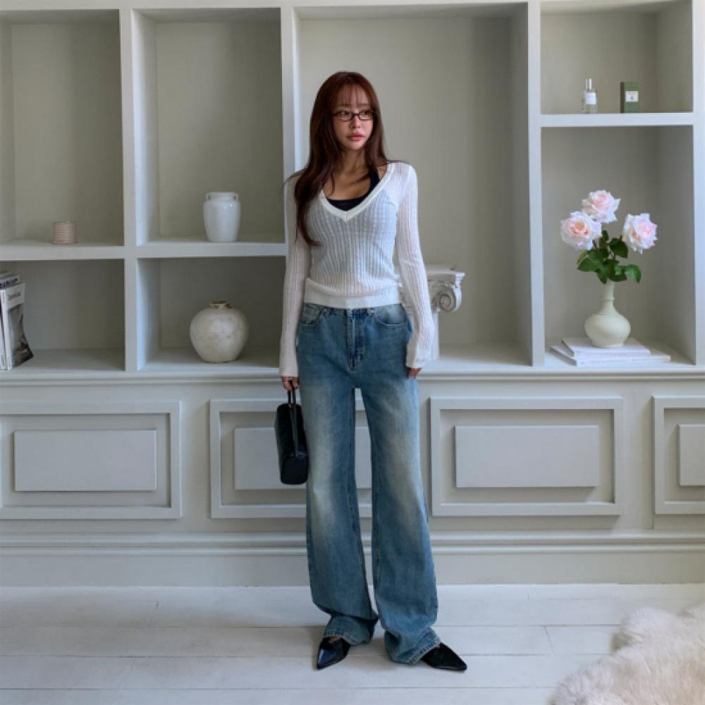 New ArriVals Open Run Women Slim Fit HalterNeck V Neck Knit Top