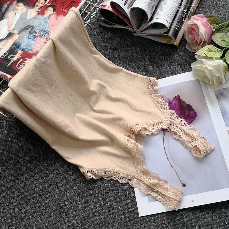 2020 Summer Women's Korean Style Slim Fit Lace Spaghetti Strap Tank Top - Solid Color, Sexy, and Slimming