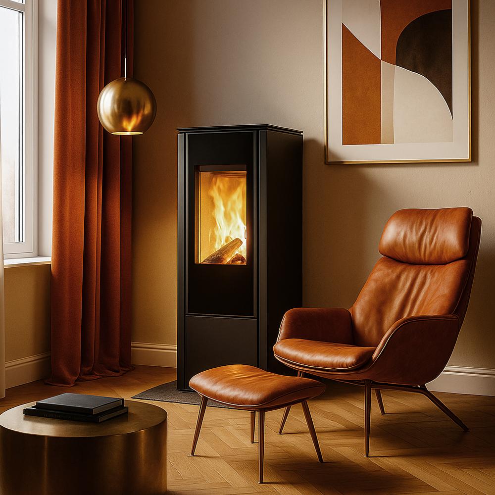 Wood burning steel stove KRATKI HATI Ø 150 5,5 kW 