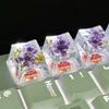 Translucent Dried Flower Keycaps OEM R4 Resin Keycap Mechanical Keyboard Keycap  Cherry MX