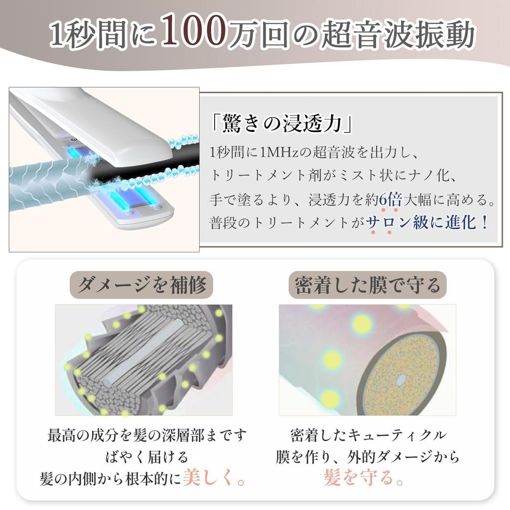 Kiboer Ультразвуковая обработка Утюжок Лечение Утюжок Блестящие Волосы Ультразвуковая обработка Лечение Проникновение Продвижение Щипцы для завивки волос Восстановление повреждений волос
