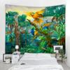 Jungle Plant Tapestry Tropical Palm Leaf Flowers Home Decor Wall Mount Boho Tapestry Hippie Sheets Beach Mat Yoga Mat