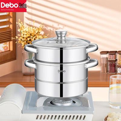 Двухъярусная пароварка Debo Corom из нержавеющей стали, 20 см
