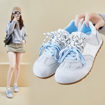 Модные корейские модные немецкие тренировочные туфли женские осенние новые дышащие удобные повседневные кроссовки для бега сетчатые кроссовки женские