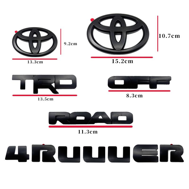 Autocollants de protection ABS pour Toyota 4Runner TRD 2010*2024, accessoires modifiés pour grille avant et aileron de véhicule