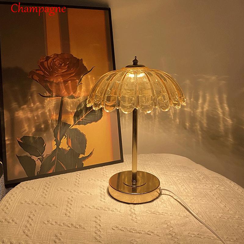 Светодиодная настольная лампа с кристаллами USB Type C, регулируемая яркость, перезаряжаемая или неперезаряжаемая, креативный ночник для спальни, столовой отеля