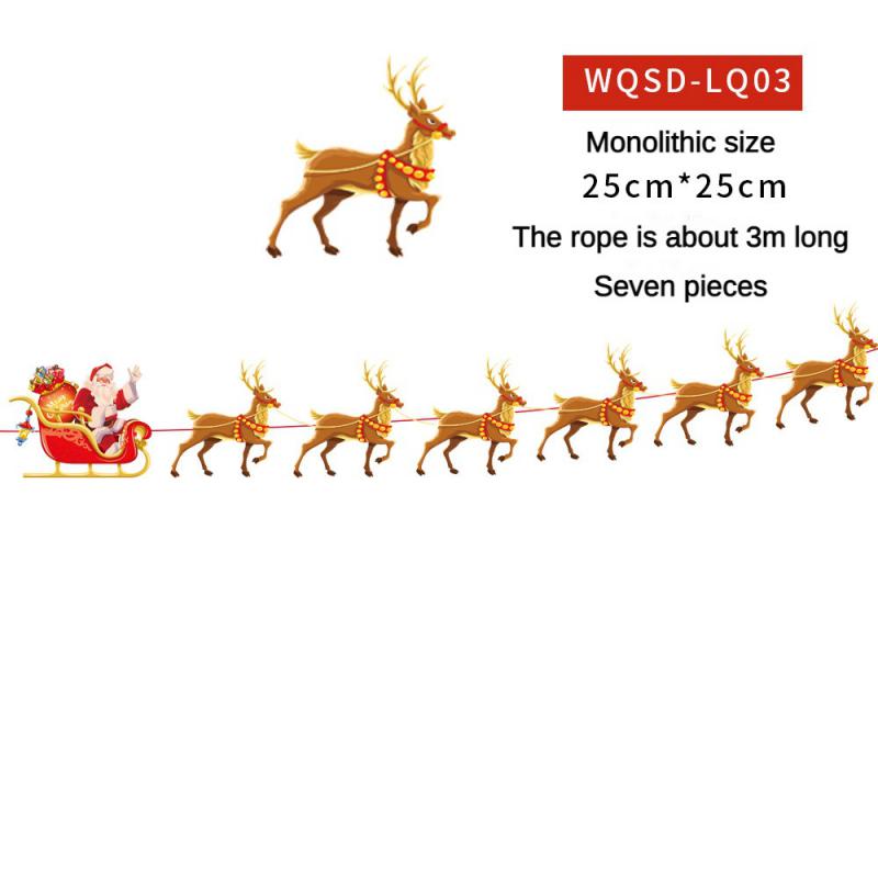 Рождественский баннер 2024 года Веселые рождественские украшения для дома Гирлянда Санта-Клаус Навидад для рождественского подарка Ноэль Декор Новый год 2025