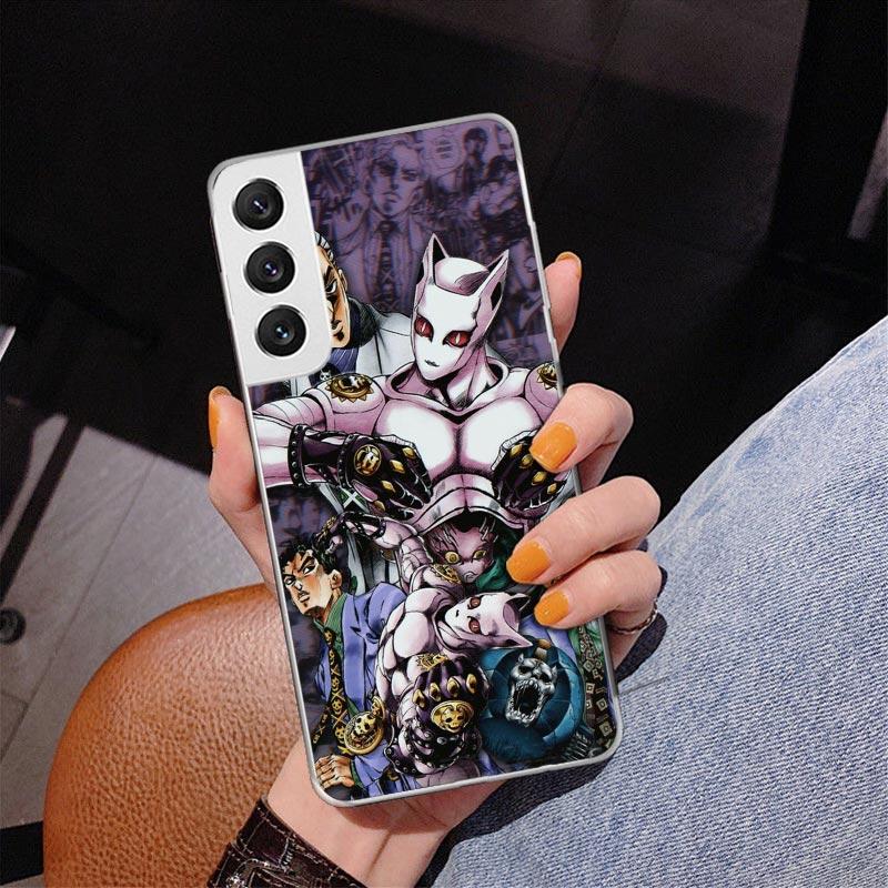 JoJo Adventure Killer Queen Phone Case For Samsung Galaxy S24 S25 Edge S26 Ultra S23 S22 S21 Plus S20 FE + Personalized Print Co