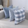 Синие наволочки в клетку для дома, декоративные наволочки для дивана 45x45 см 1 шт.