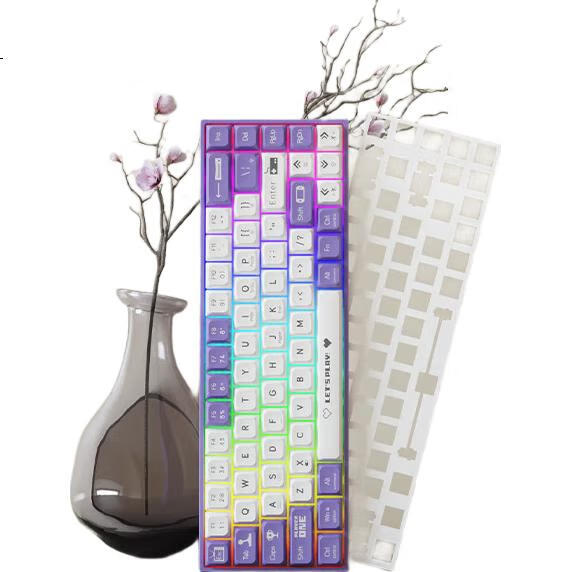 AJAZZ AK680 Wired Mechanical Keyboard, 68 Keys, Full Hot-Swappable, Customizable Mechanical Keyboard