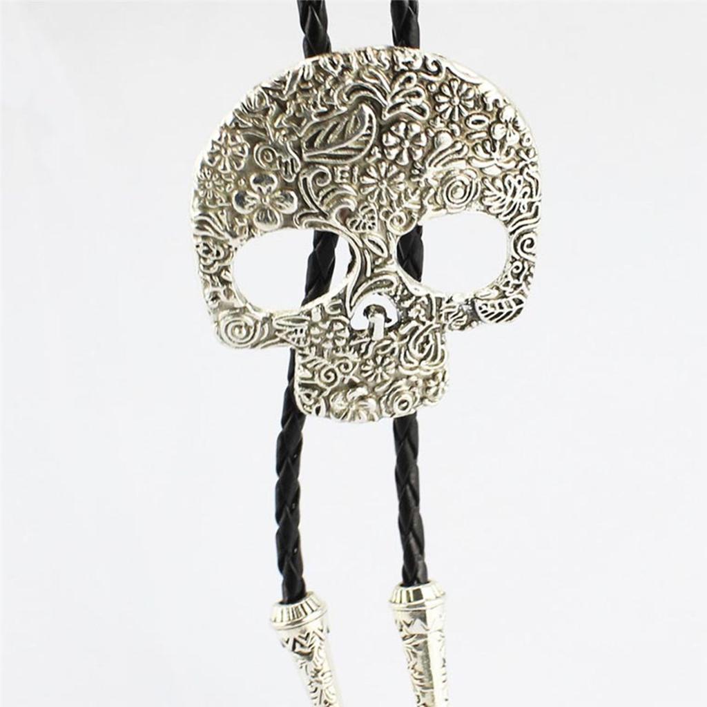 Винтажный западный ковбойский галстук-боло с черепом, галстук, панк-ожерелье, аксессуар для костюма, американский галстук-бола, западный