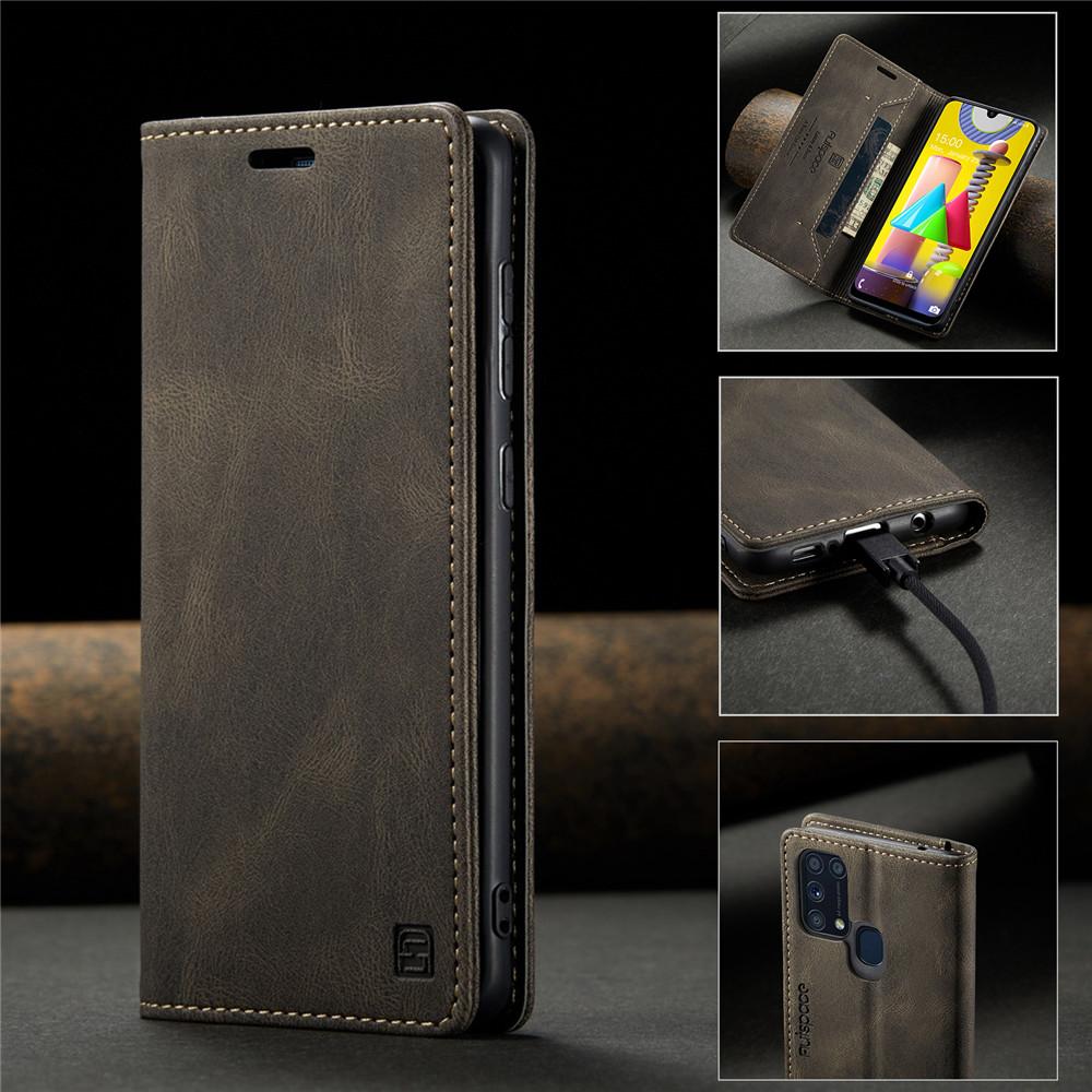 Для Samsung Galaxy M31 чехол-книжка из кожи для телефона Samsung M31 чехол-книжка роскошный магнитный чехол-кошелек чехол Galaxy M31