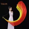 Gauze Scarf Women Stage Performance Wear Belly Dance Gradient Color Flowy Long Scarf Ball Set Photography Prop Fan Classical Dance Hand Fan