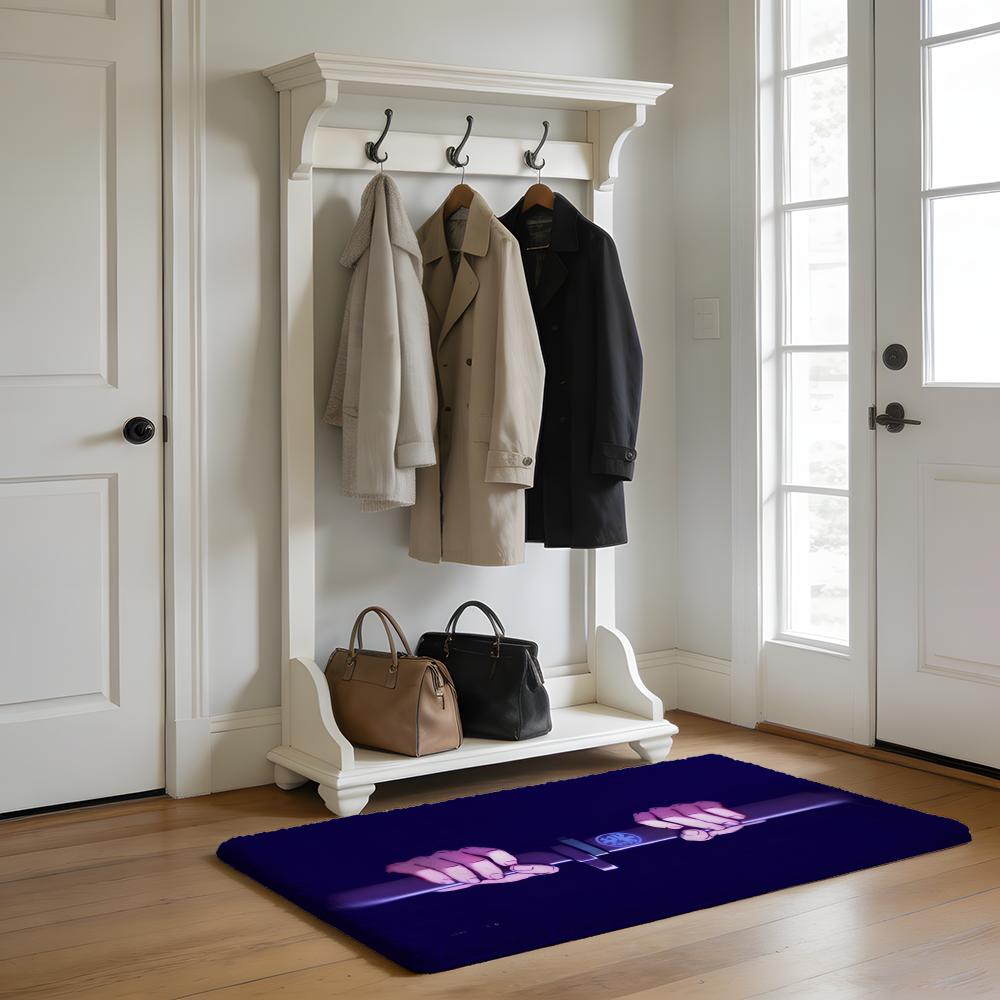 Floor Mat Soft Flannel Rug Non-Slip Absorbent Mat for Bathroom Bedroom Home Decor Anime S-Scissor S-Seven