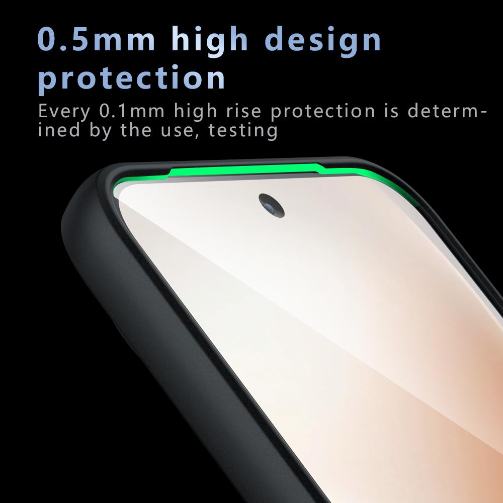 Чехол для Vivo X300 FE, приятный для кожи, матовый, frosted black, полупрозрачный, с подушками безопасности, не желтеющий, защита от отпечатков пальцев