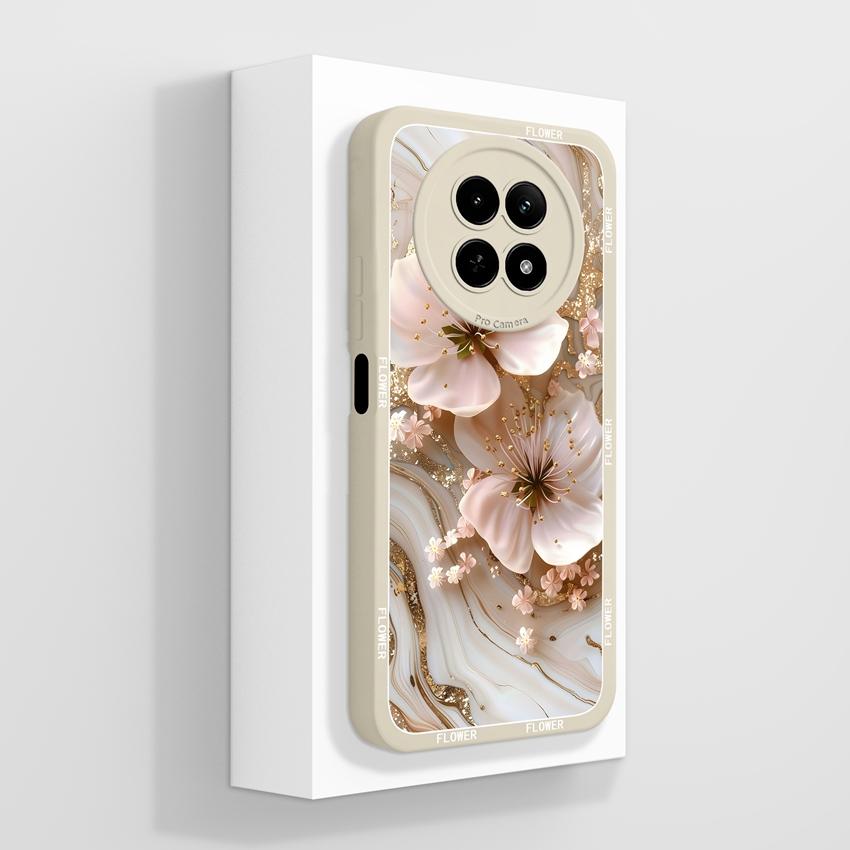 Чехол для Oppo Realme 12 13 14 P1 P2 Pro 14T 12X Сумки для телефона Милые узоры с медвежьими лапками Жидкий силикон Улучшенный пыленепроницаемый защитный чехол для корпуса Oppo