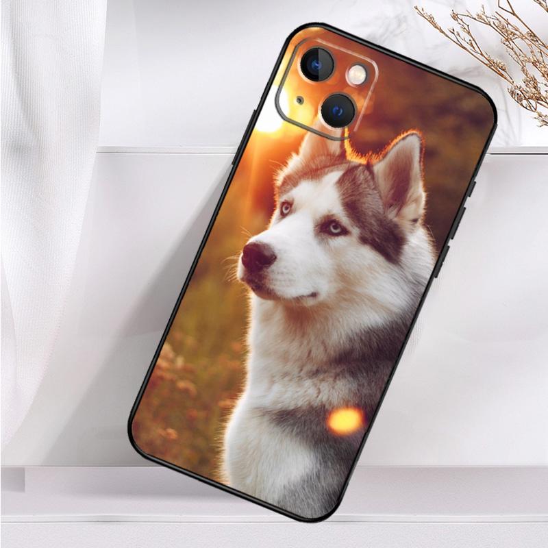 Animal Husky Puppy Case For iPhone 14 13 12 11 16 15 Pro Max Mini Cover X XR XS 8 7 14 16 15 Plus Accessories