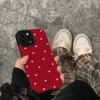 Moskado в корейском стиле, модный чехол для телефона с красным сердечком для Iphone 14 12 11 13 Pro Max X Xr Xs Max 14 7 8plus, мягкая задняя крышка из ТПУ
