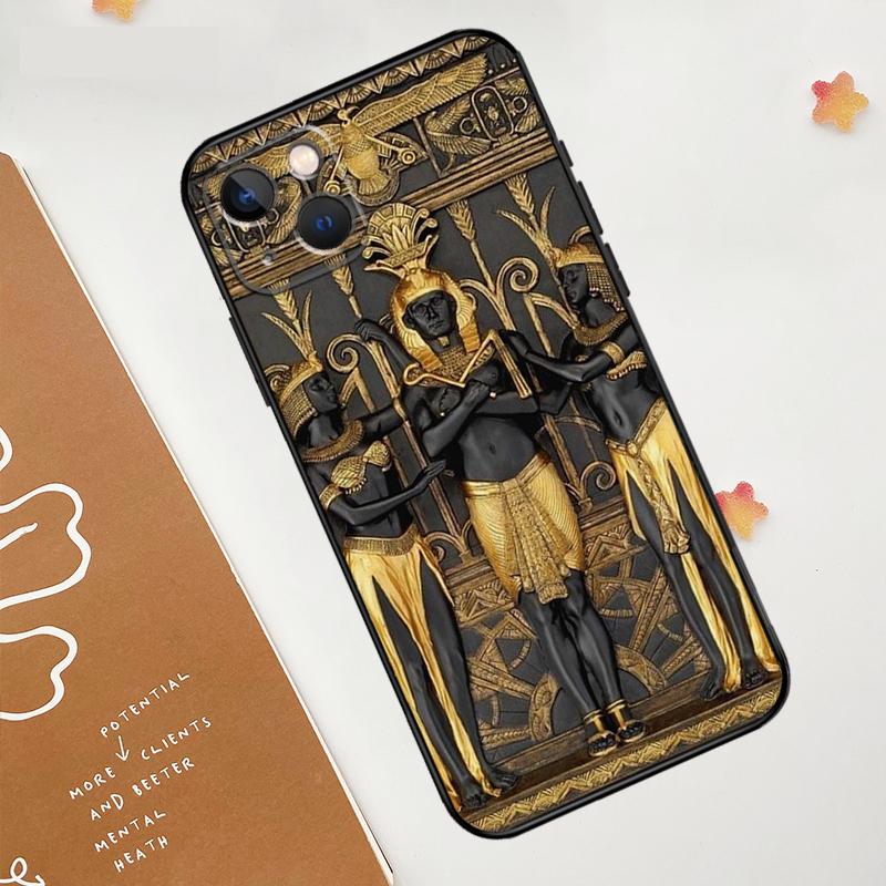 Egypt Pharaoh Mural Case For Apple iPhone 15 16 14 13 12 11 Pro Max Mini XR 15 16 Plus 16e Protective Cover