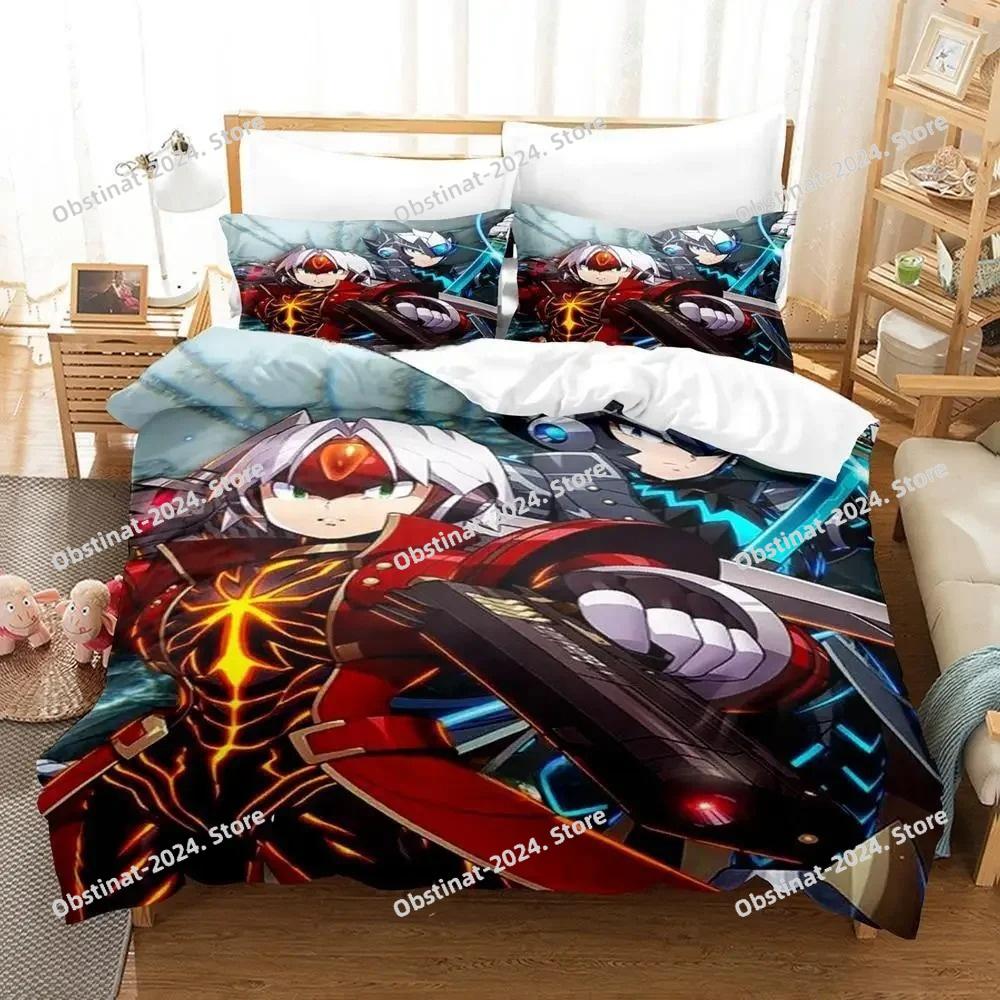 Mega Man X DiVE Bedding Set Printed Duvet Cover Sheet Pillowcase Bed Soft Quilt Cover Full Queen King Size Anime Bed Sheet Set