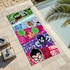 Мультяшное полотенце T-teen T-titans для сушки тела, банное полотенце, подходит для плавания, кемпинга, йоги, пляжа, активного отдыха