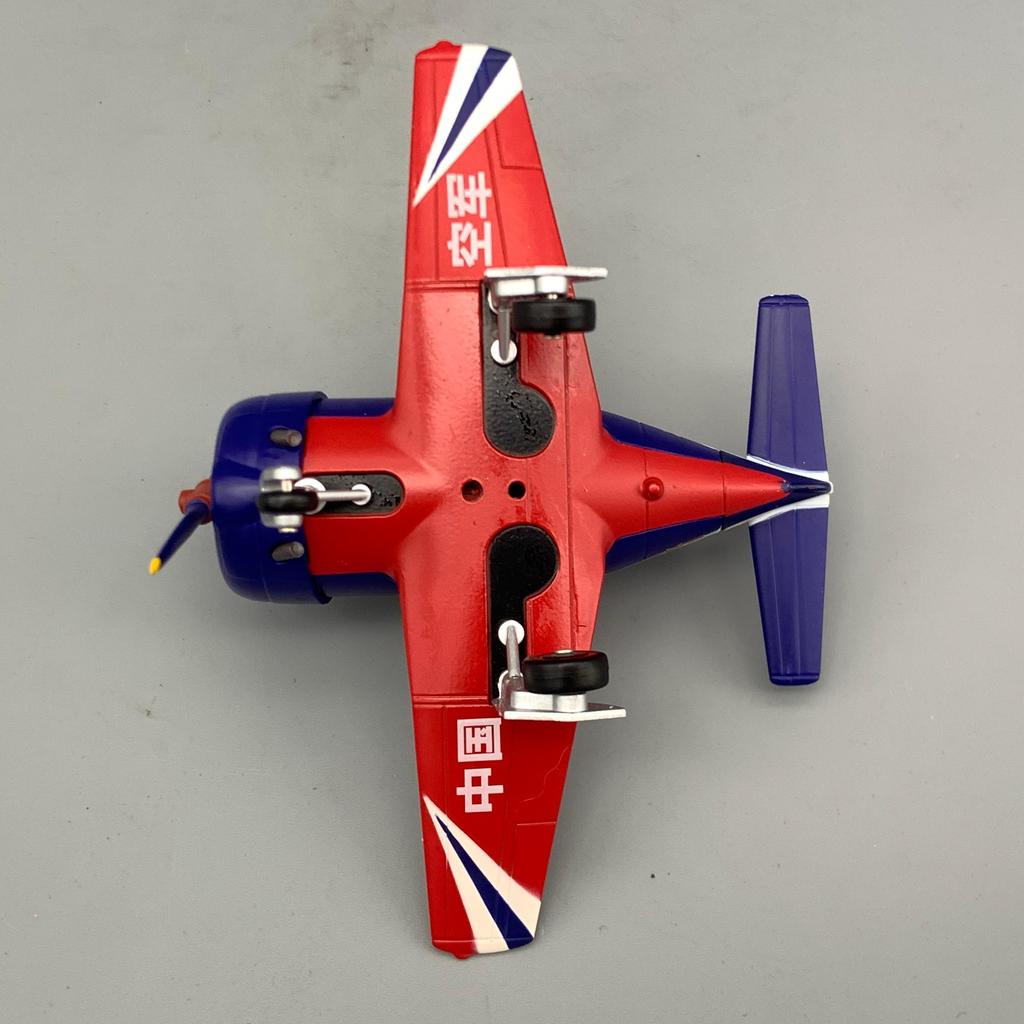 Primary Trainer SIX Airplane Cartoon Q Version Beginner Plane Model Aviation Metal Alloy With Landing Gear Collectible Gift