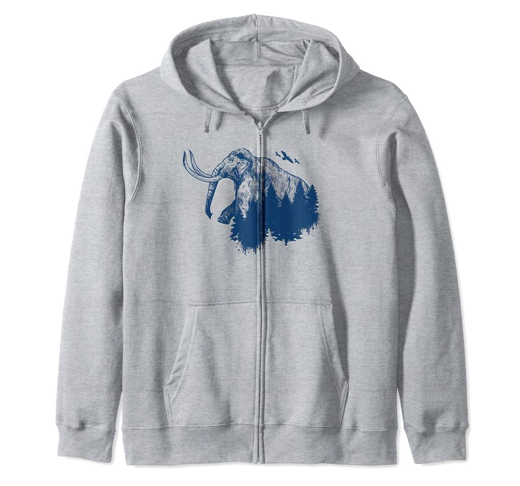 Мамонт Слоновая Шерсть Волосы Мамонт Африка Толстовка на молнии