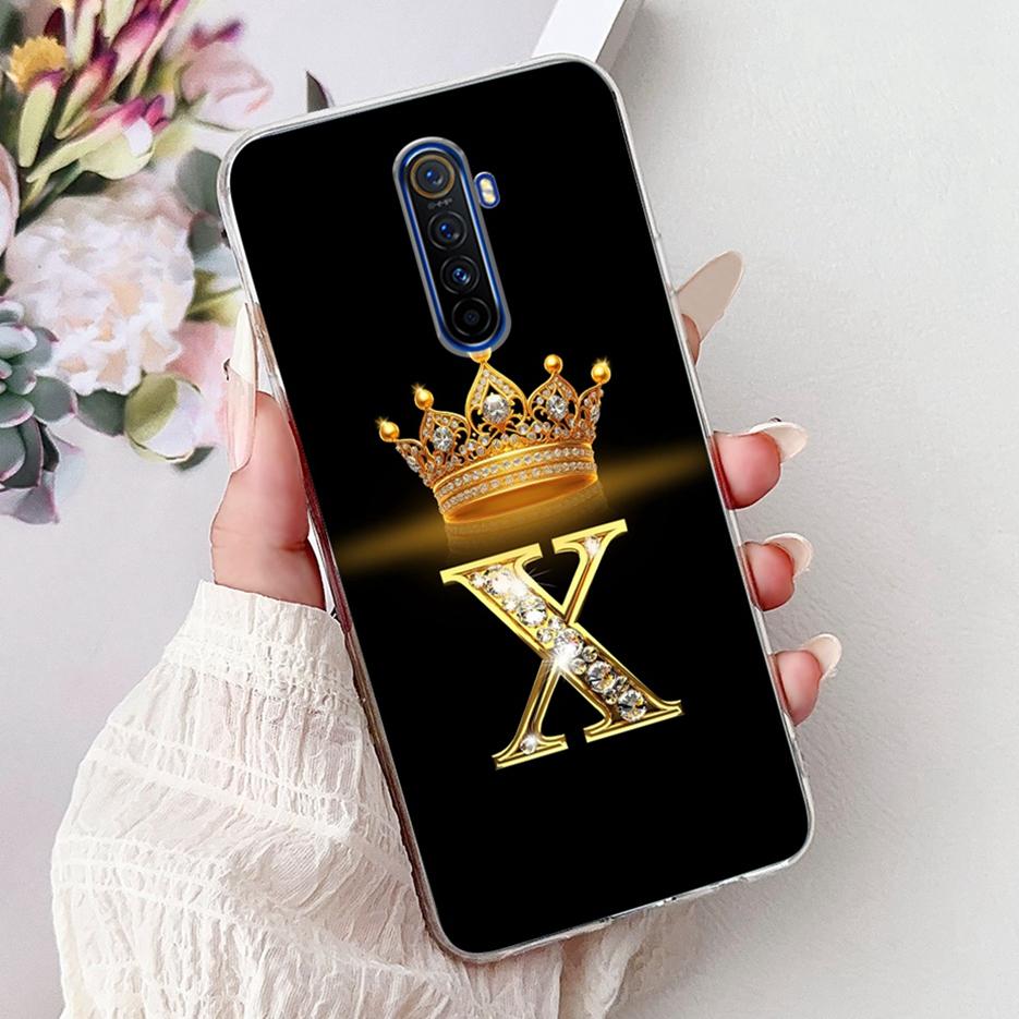 For Realme X2 Pro Case RMX1931 Luxury Crown Letters Phone Cover For Realme XT X 2 Pro RealmeX2 RealmeXT Case Soft Silicone Shell