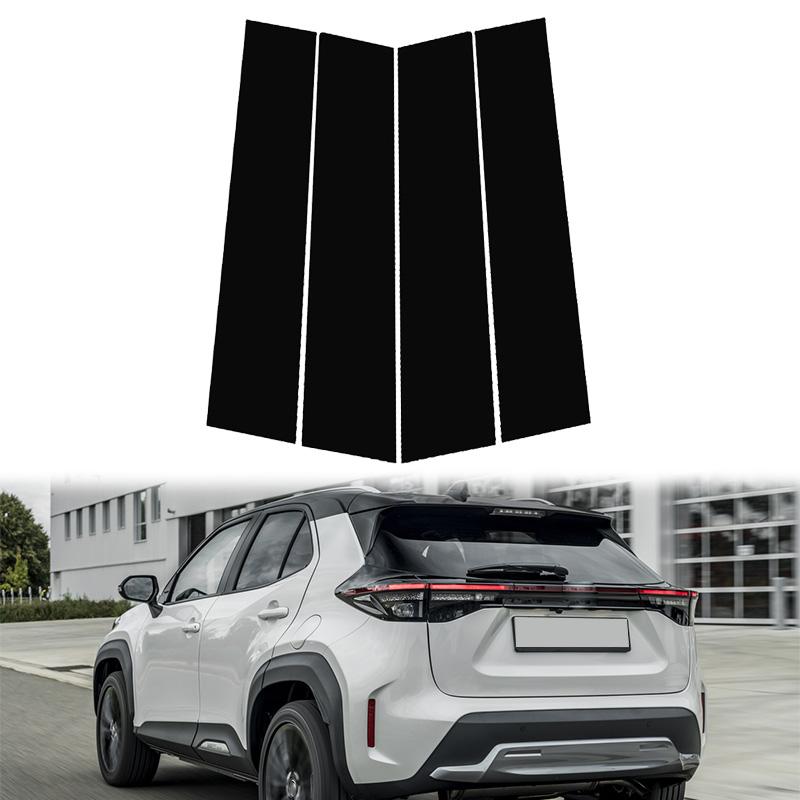 4 шт. наклейки на столбы автомобиля, отделка окон дверей, наклейки, подходят для Toyota Yaris Cross XP210 2020-2025
