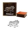 Printtoo Wooden Rubber Stamp Tiger Pattern Scrap-booking Crafting Square Stamps-2 X 2