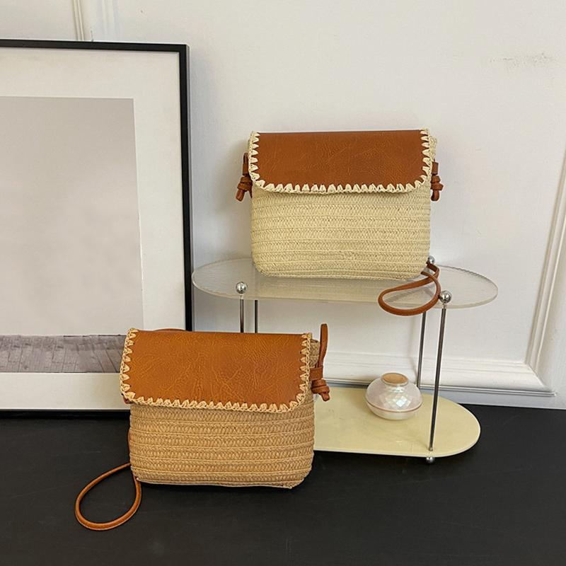 Сумка-мессенджер из бумажной веревки, плетеная вручную, для женщин, леди, пляж, маленькая сумка через плечо, сумка для отдыха, кошелек