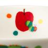 Ippinsha Children's Rice Bowl, 10.5cm Diameter, Made in Japan, Microwave and Dishwasher Safe, White, "The Very Hungry Caterpillar" Design, 807111