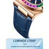 Fashion Colorful Diamond Hollow Wristwatch Automatic Mechanical Men's and Women's Watches Waterproof Leather Watch Men's Clock