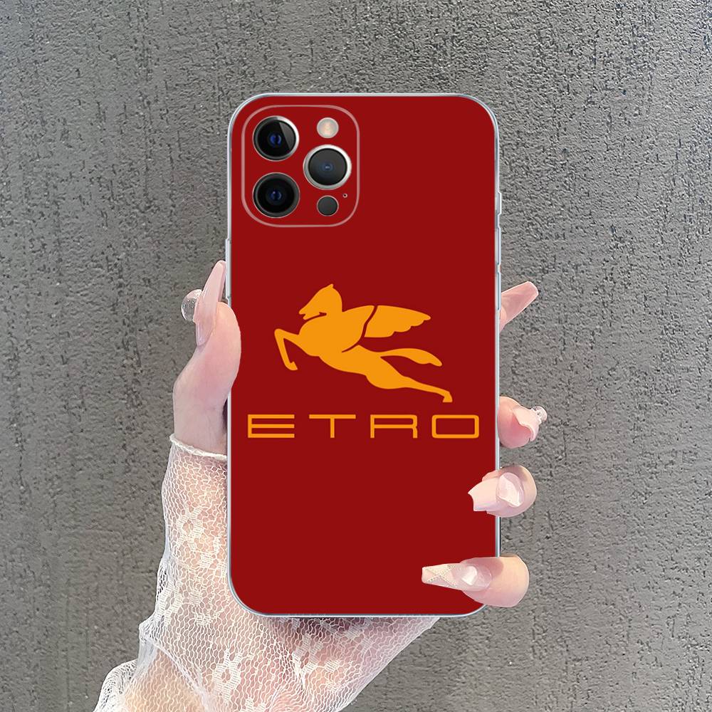 Роскошный Прозрачный Чехол Для Телефона E-ETRO С Логотипом Для IPhone 17 Air 16 Pro Max 15 14 13 12 11Plus Ударопрочный Чехол