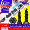Black KA Mixed Self-Tapping Screw Set: Cross Countersunk, Flat, Round, and Pan Head