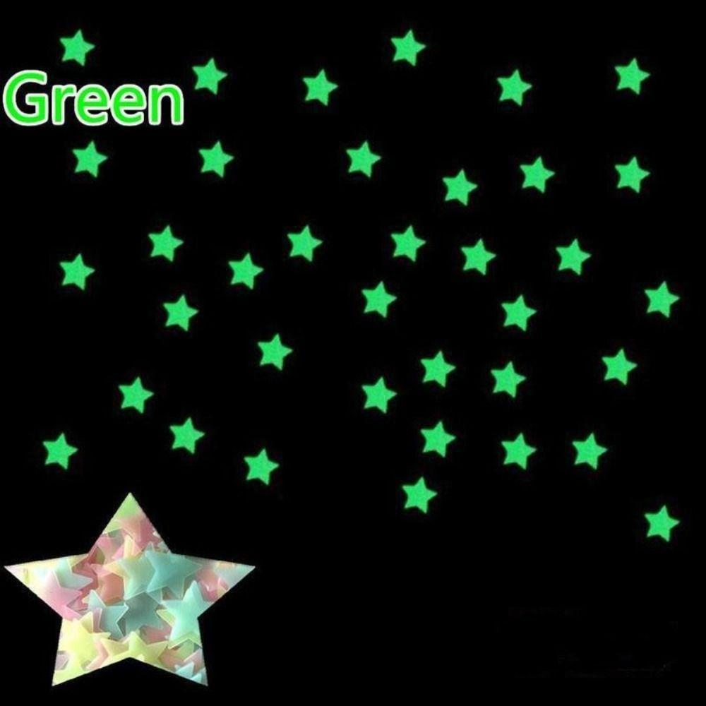 100 шт./компл. светящиеся в темноте наклейки на стену для детской комнаты