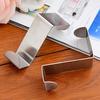 2PCS Silver Kitchen Tool Cabinet Draw Z-shape Stainless Steel Clothes Hanger Door Hook
