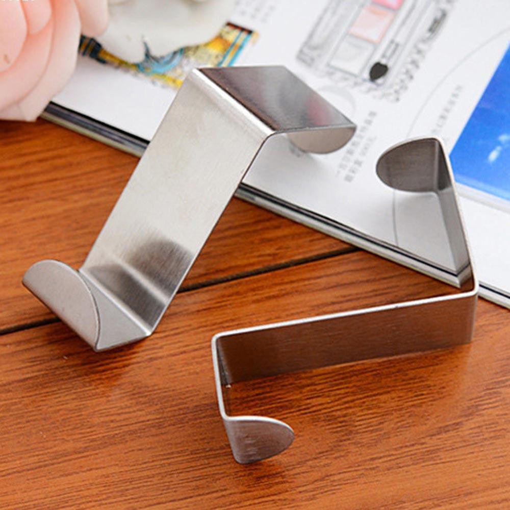 2PCS New Kitchen Tool Cabinet Draw Clothes Hanger Z-shape Door Hook Stainless Steel