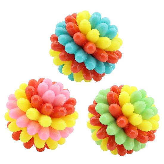 Dog Chew Toy Ball Spiky Dog Chew Ball Oral Care Heavy-Duty Rubber Molar Ball Toy for Medium Large Dogs Strong Chewers