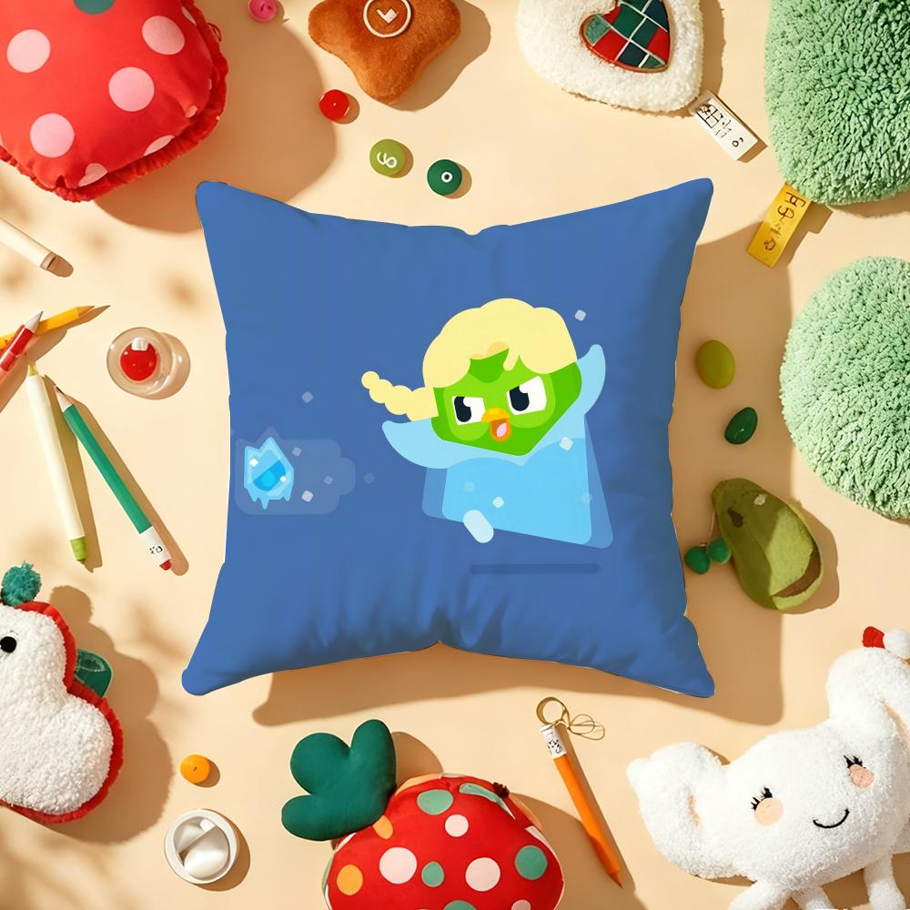 D-Duolingo Сова D-Duo Наволочка Плюшевая Ткань Мягкая Двусторонняя Печать Диван Теплый Зимний Домашний Подарок Наволочка