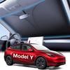 Солнцезащитный козырек на лобовое стекло Wigoo для Tesla Model Y 2025 года [Оригинальный дизайн, 100% защита от солнца] Складной, теплоотводящий, с сумкой для хранения.