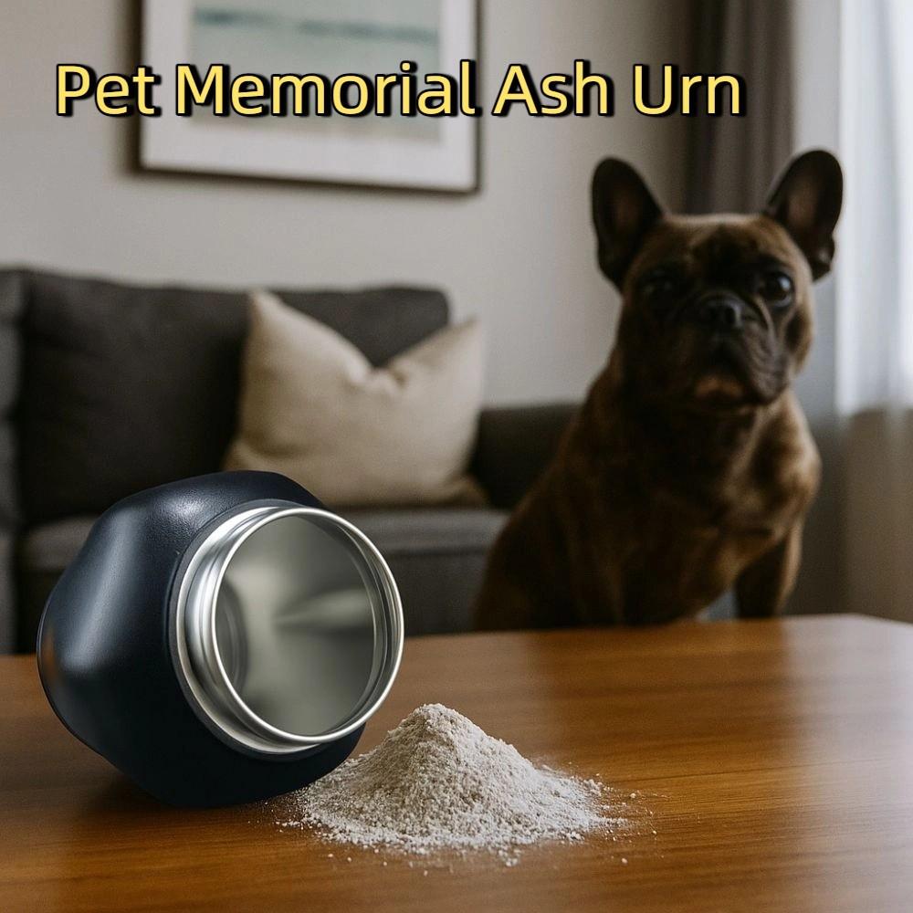 Нержавеющая сталь Питомец Мемориальная урна для праха Герметичная банка Черный Кот Погребальный сувенир Влагостойкая Урна для кремации собаки Домашний мемориал