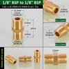 Латунный трубный шестигранный ниппельный фитинг 1/8" 1/4" 3/8" 1/2" 3/4" 1" BSP наружная резьба быстроразъемный адаптер соединитель для воды нефти газа