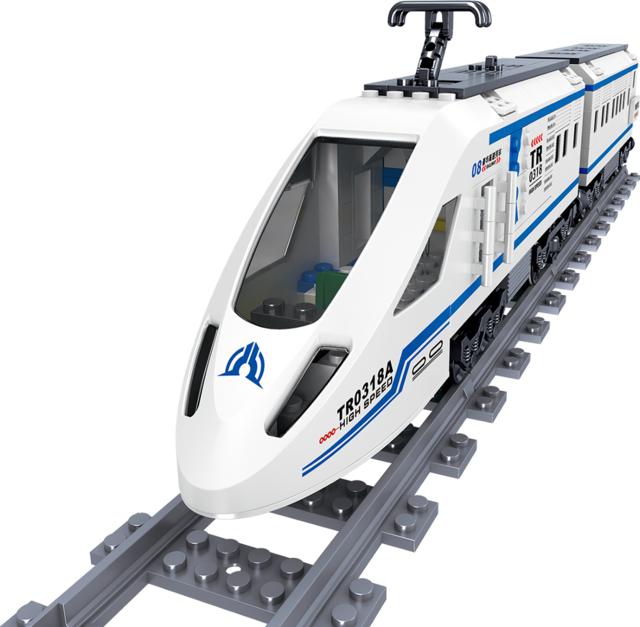 Роскошный высокоскоростной поезд Technic, строительные блоки, серия городского транспорта с маленькими фигурками, кирпичи, игрушки, детский праздник, подарок на день рождения